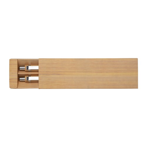 Set de deux stylos à pression en bambou, dont un avec gomme pour écran tactile - 2