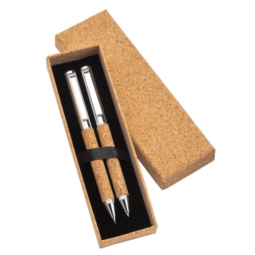 Set de stylos en liège personnalisé
