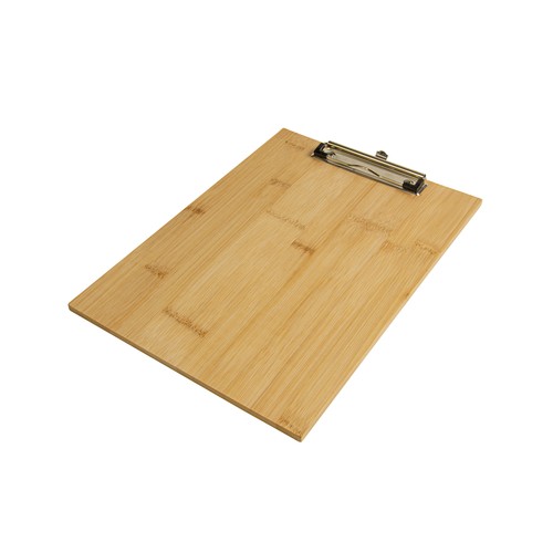 Porte-blocs A4 en bambou avec clip en métal - 1