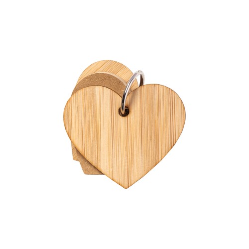 Heart-shaped sticky notes (80 pages), bamboo cover Heart-shaped sticky notes (80 pages), bamboo cover