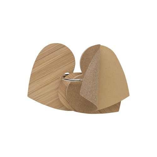 Feuilles adhésives pour notes en forme de coeur (80 pages), revêtement en bambou thumbnail 4