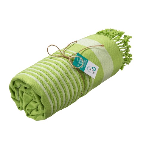 Serviette de plage en coton recyclé style fouta de 350 g/m2 - 1