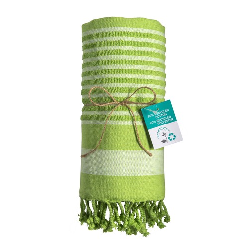 Serviette de plage en coton recyclé style fouta de 350 g/m2 - 2