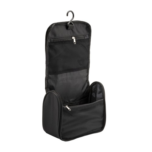 Beauty case en microfibre avec fermeture éclair, grandes poches internes - 3