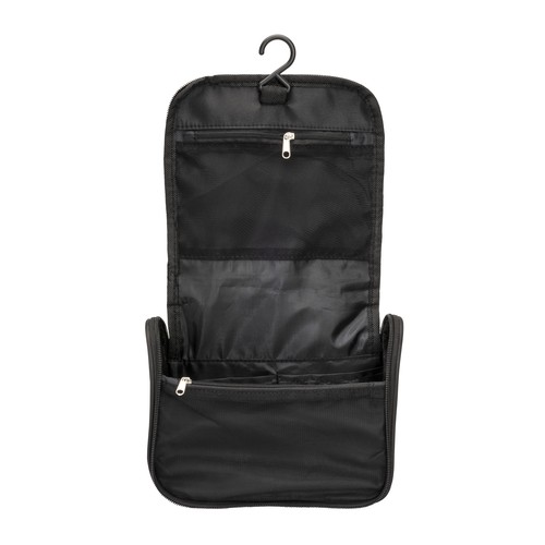 Beauty case en microfibre avec fermeture éclair, grandes poches internes - 4
