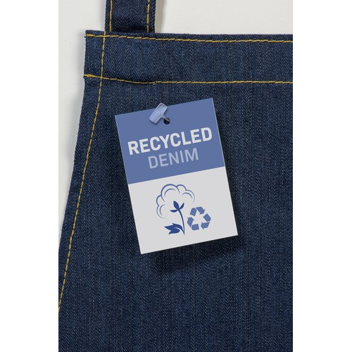 Tablier en tissus denim recyclé avec poche sur le devant - 2