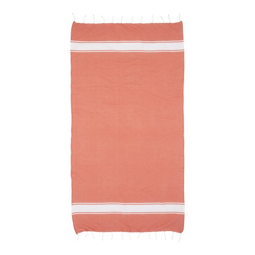 Recycled cotton fringed beach towel Recycled cotton fringed beach towel