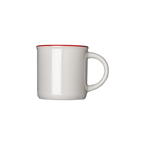 Tasse vintage en céramique de 240 ml adaptée à la sublimation et avec bord coloré - 2