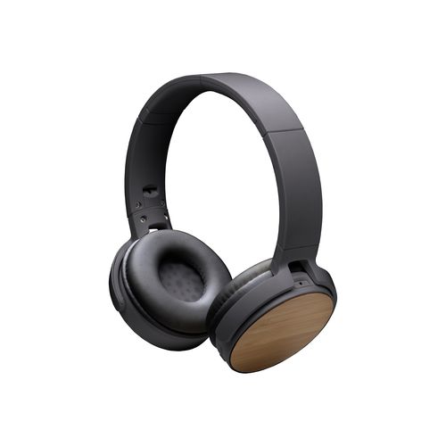 Casque bluetooth pliable en ABS et bambou - 1