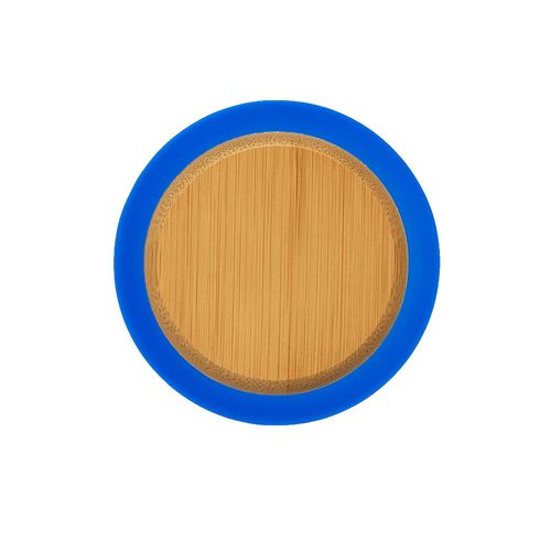 Bouteille en verre dépoli et bouchon en bambou, capacité 500 ml - 2