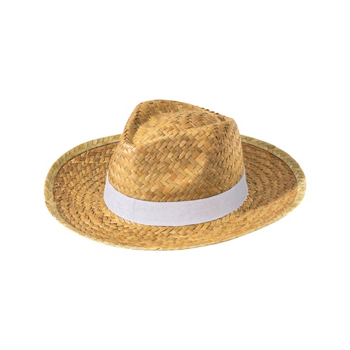 Chapeau de paille personnalisé avec élastique de 3 cm à appliquer
