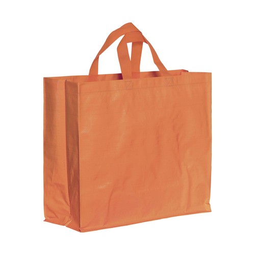 Tote bag en PP recyclé laminé 120g/m2, anses courtes et soufflet - 1