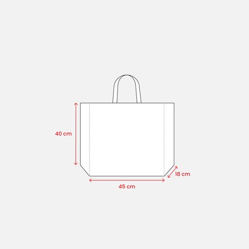 Tote bag en PP recyclé laminé 120g/m2, anses courtes et soufflet - 3