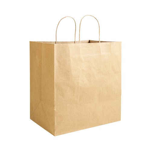 Sac en papier recyclé 100 gr/m2 avec soufflet - 1