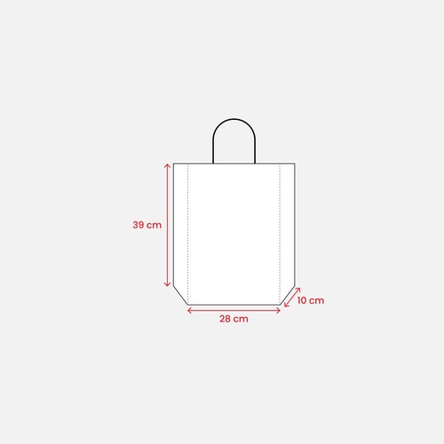 Sac en papier recyclé 100 gr/m2 avec soufflet - 3