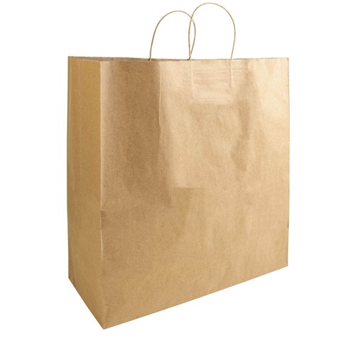 Sac en papier recyclé 100 gr/m2 avec soufflet - 1