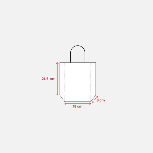 Sac en papier recyclé 100 gr/m2 avec soufflet - 3