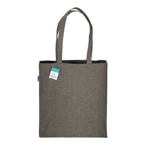 Tote bag en coton recyclé 280 g/m2, anses longues et soufflet - 2
