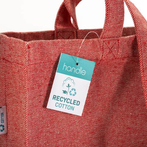 Tote bag en coton recyclé 280 g/m2, anses longues et soufflet - 3