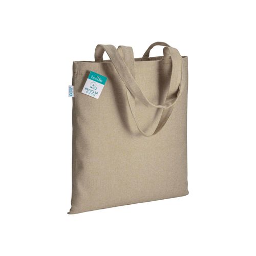 Tote bag en coton recyclé 280 g/m2, anses longues - 1
