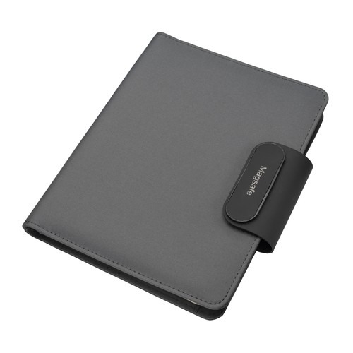 Pochette organizer en R-PET A5 avec bloc et fermeture magnétique qui s'illumine - 1