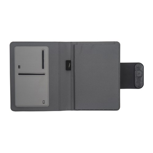 Pochette organizer en R-PET A5 avec bloc et fermeture magnétique qui s'illumine - 3