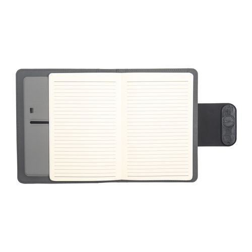 Pochette organizer en R-PET A5 avec bloc et fermeture magnétique qui s'illumine - 4