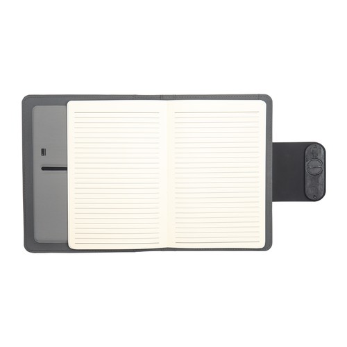 Pochette organizer en R-PET A5 avec bloc et fermeture magnétique qui s'illumine - 4