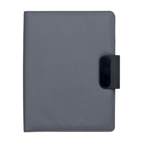 Pochette organizer en R-PET A4 avec bloc et fermeture magnétique qui s'illumine - 2