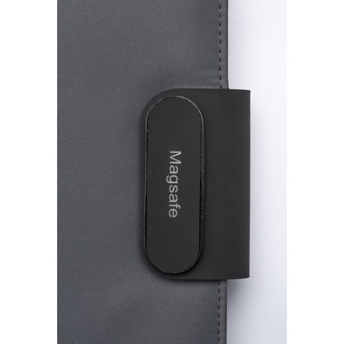 Pochette organizer en R-PET A4 avec bloc et fermeture magnétique qui s'illumine - 4