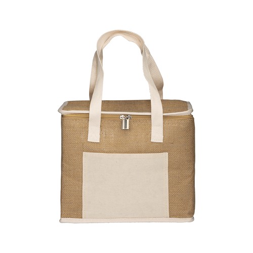 Sac isotherme en toile de jute avec intérieur argenté - 2