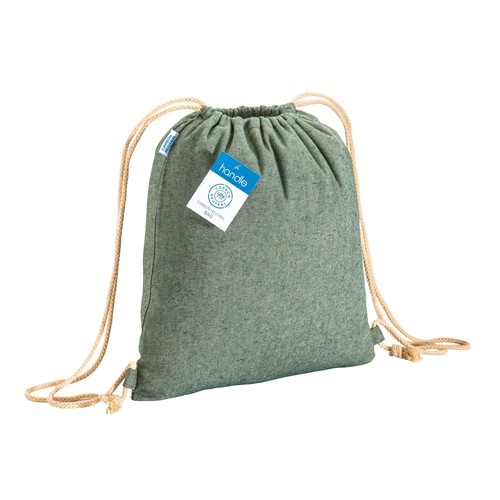 Sac à dos à cordons en coton recyclé certifié GRS (280 g/m2) - 1