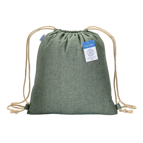 Sac à dos à cordons en coton recyclé certifié GRS (280 g/m2) - 2