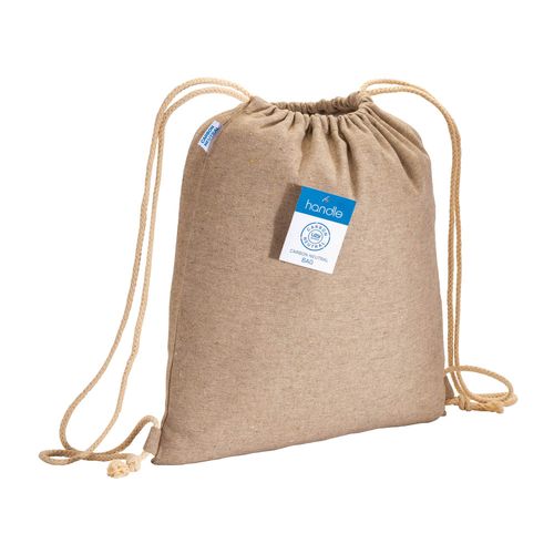 Sac à dos carbon neutral en coton recyclé, effet mélange 280 gr/m2 - 1