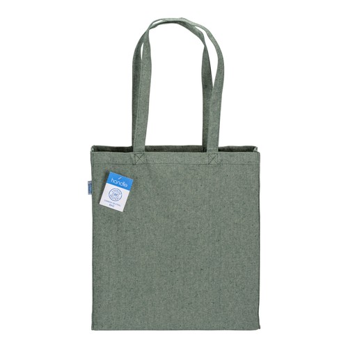 Tote bag carbon neutral en coton recyclé 280 g/m2, anses longues et soufflet - 2