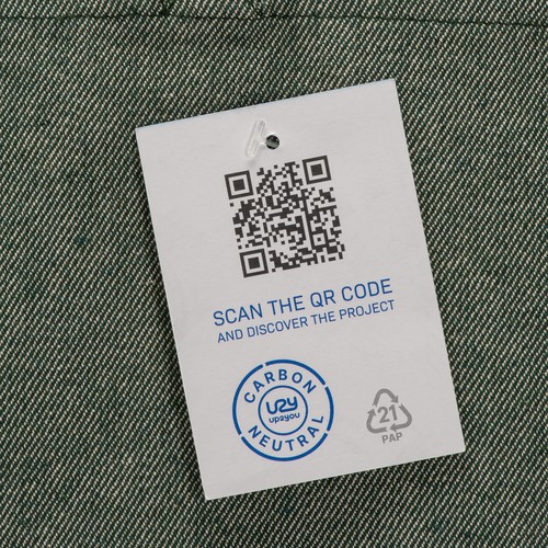 Tote bag carbon neutral en coton recyclé 280 g/m2, anses longues et soufflet - 4