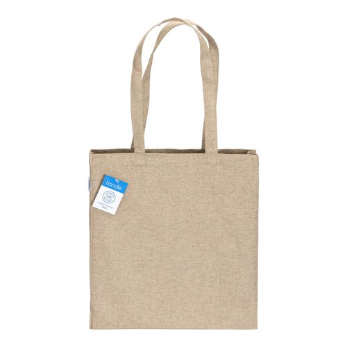 Tote bag carbon neutral en coton recyclé 280 g/m2, anses longues et soufflet - 2