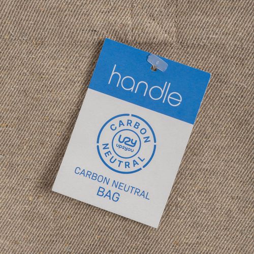Tote bag carbon neutral en coton recyclé 280 g/m2, anses longues et soufflet - 3