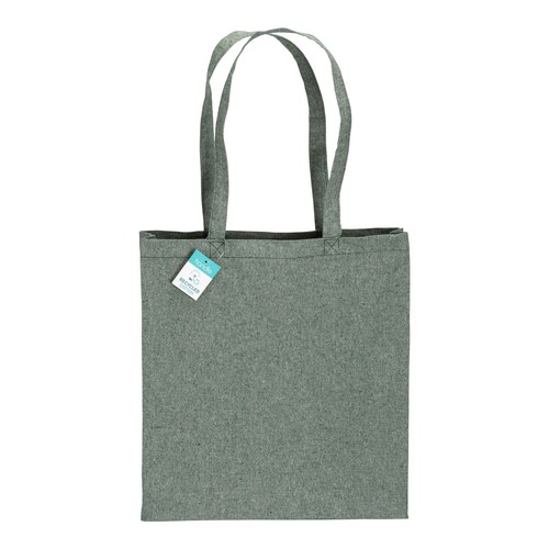 Tote bag  en coton recyclé 190 g/m2, anses longues et soufflet - 2