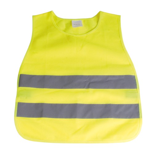Gilet de haute visibilité personnalisé en polyester de couleur fluo avec bande réfléchissante enfant