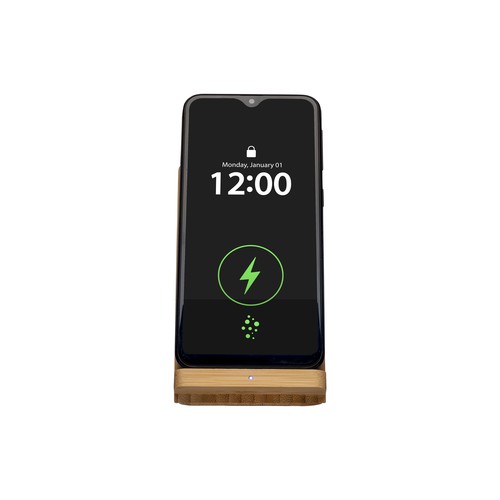 Chargeur Wireless en bambou. Sortie: DC5V/1A (5W) - 4