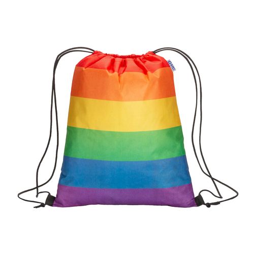 Sac à dos arc-en-ciel en R-PET 70 gr/m2 avec fermeture avec cordon - 2