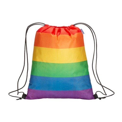 Sac à dos arc-en-ciel en R-PET 70 gr/m2 avec fermeture avec cordon - 2