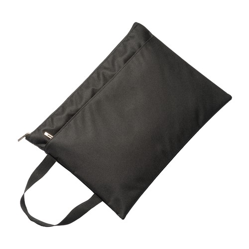 Porte-documents en polyester personnalisé avec poche frontale