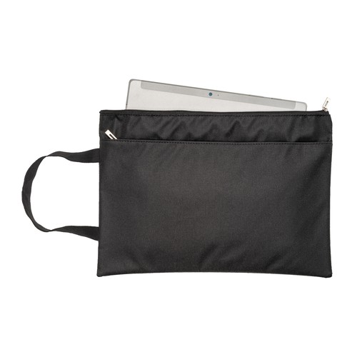 Polyester document holder with front pocket Polyester document holder with front pocket