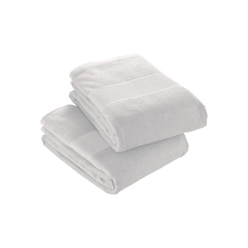 Serviette en éponge de coton 100% (300 gr/m2) avec bande en polyester 30 X 50 cm - 1
