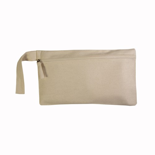 Porte documents en coton avec fermeture zip et pognée pratique - 2