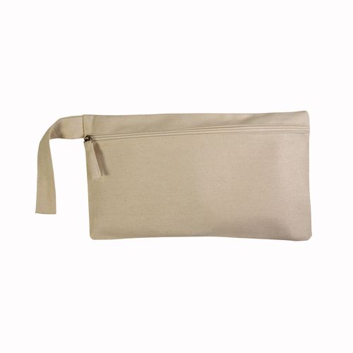 Porte documents en coton avec fermeture zip et pognée pratique - 2