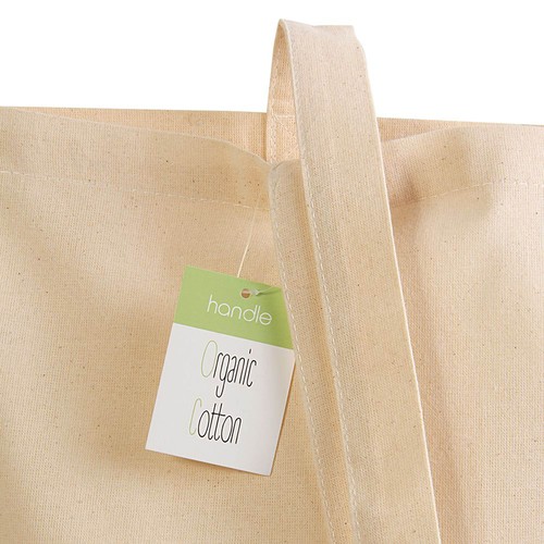 Shopper en coton organique 140g/m2, anses longues - 5