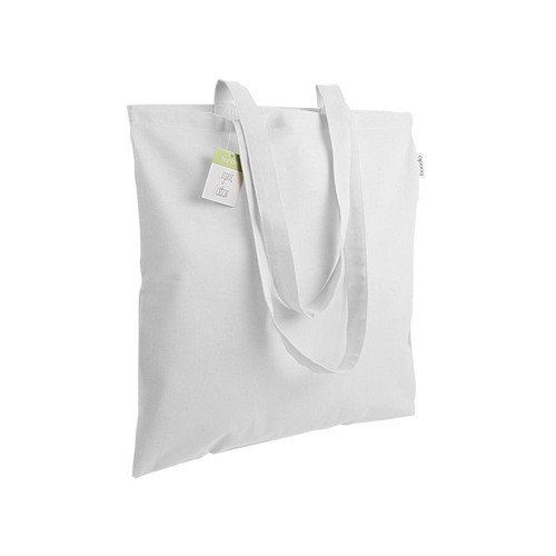 140 g/m2 organic cotton shopping bag, long handles